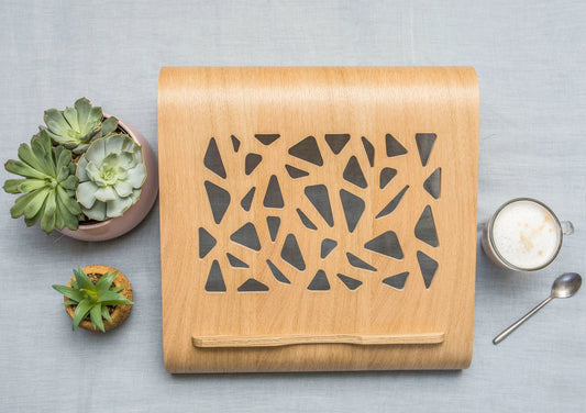 Support PC Portable en Bois Ergonomique
