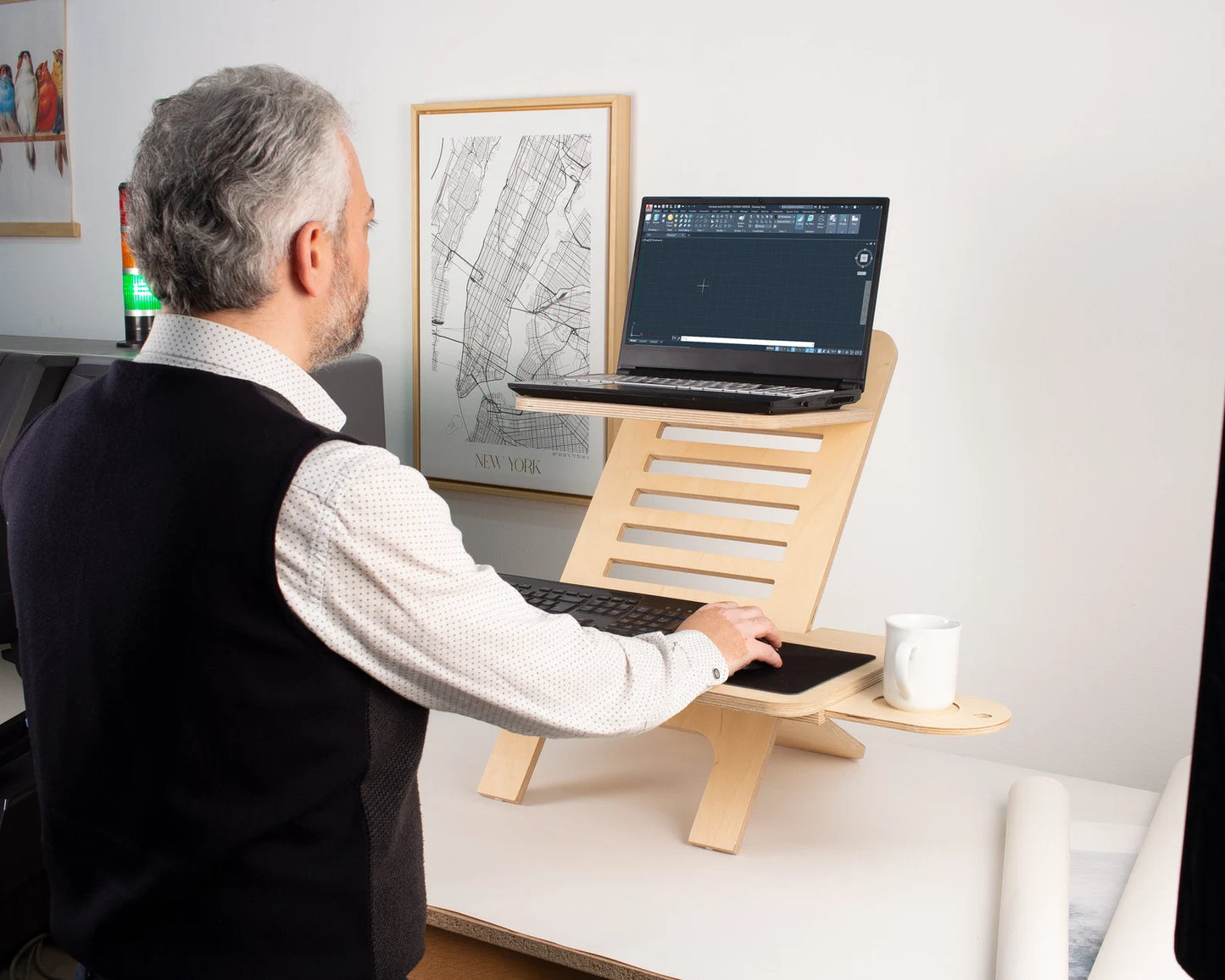 Bureau Réglable en Bois pour Ordinateur Portable – Support Multifonction