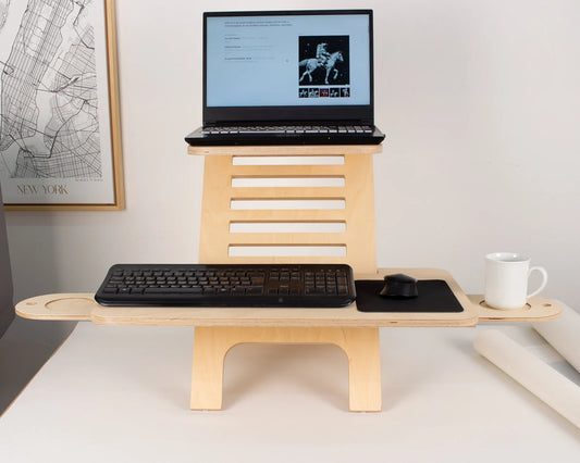 Bureau Réglable en Bois pour Ordinateur Portable – Support Multifonction