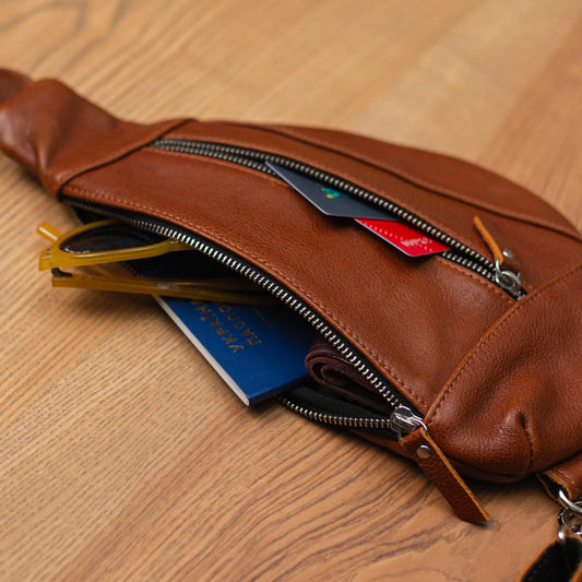 Sac à bandoulière en cuir fait main