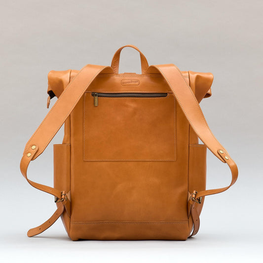 Sac à Dos en Cuir Marron Clair