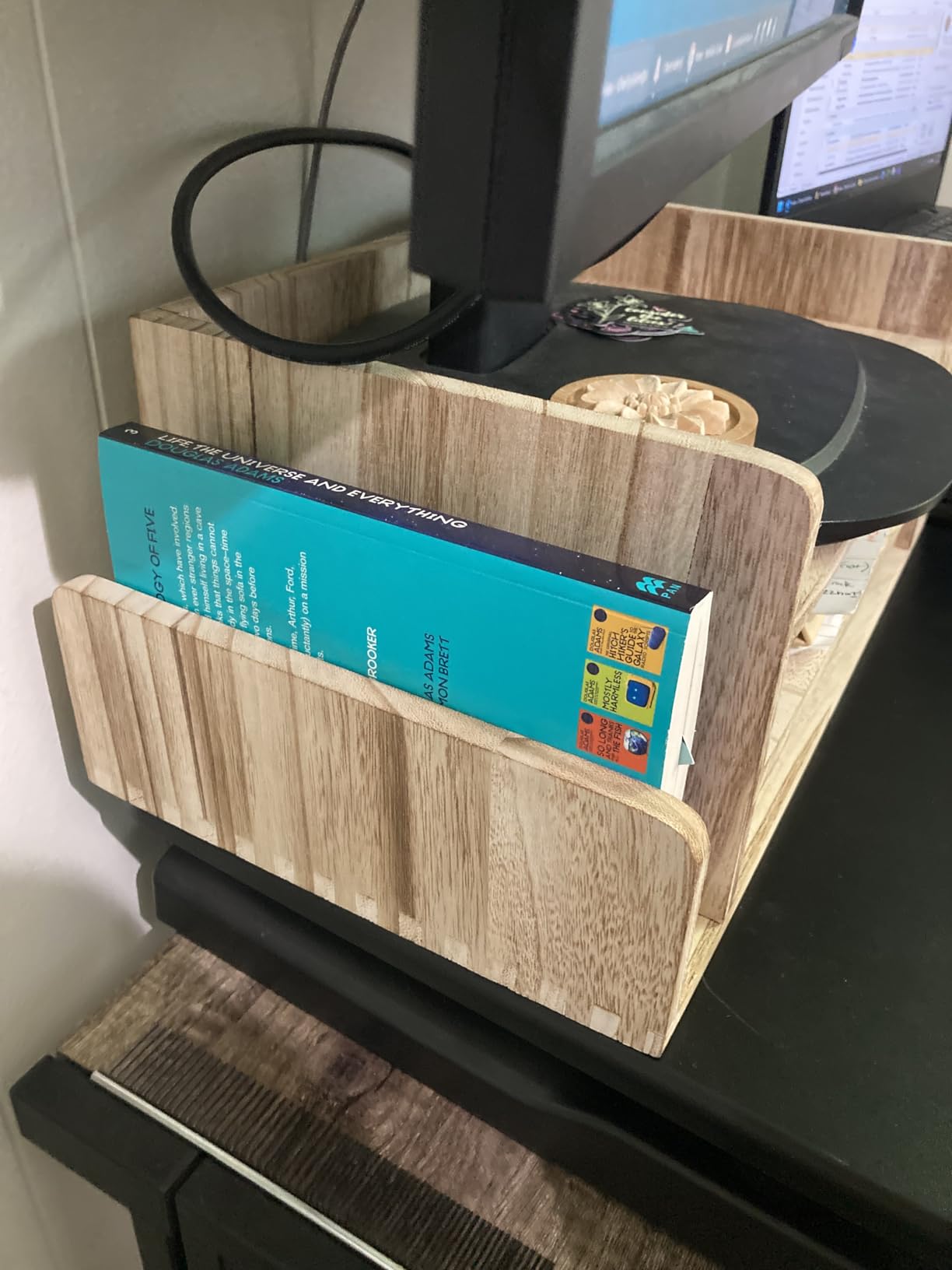 Organisateur de Bureau en Bois Massif – Range-Documents à 3 Niveaux