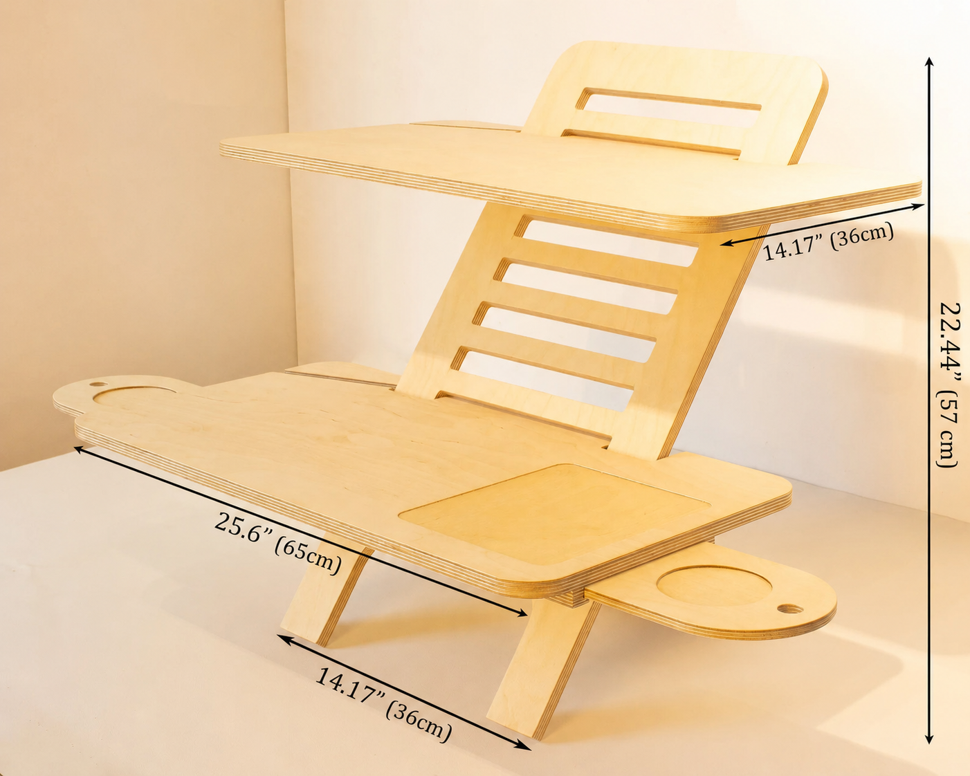 Bureau Réglable en Bois pour Ordinateur Portable – Support Multifonction