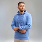 Hoodie Bleu ciel à Broderie Traditionnelle