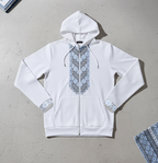 Hoodie Blanc Brodé – Élégance Traditionnelle & Confort Moderne