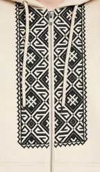 Hoodie Beige à Broderie Traditionnelle – Style & Confort Premium