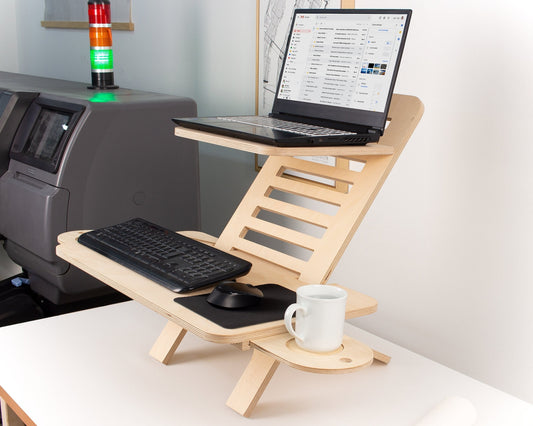 Bureau Réglable en Bois pour Ordinateur Portable – Support Multifonction
