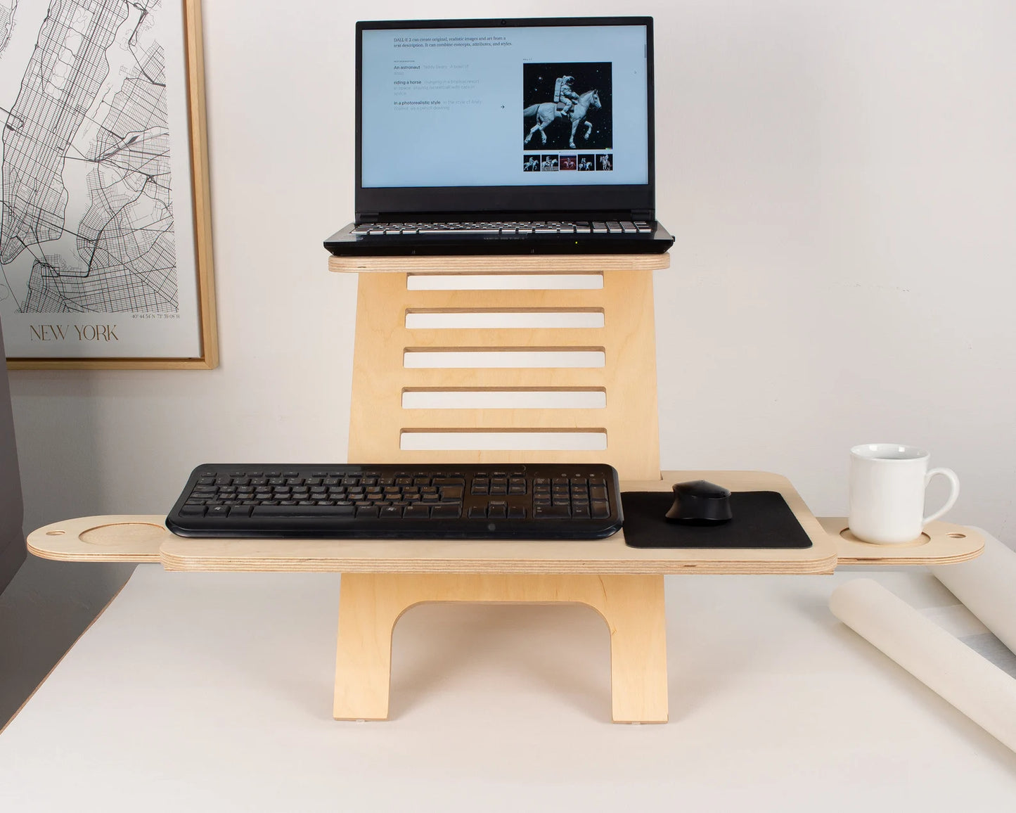 Bureau Réglable en Bois pour Ordinateur Portable – Support Multifonction