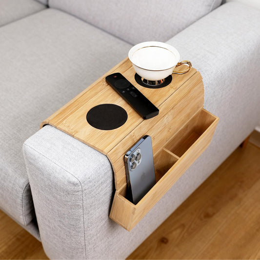 Table d'Accoudoir de Canapé en Bois