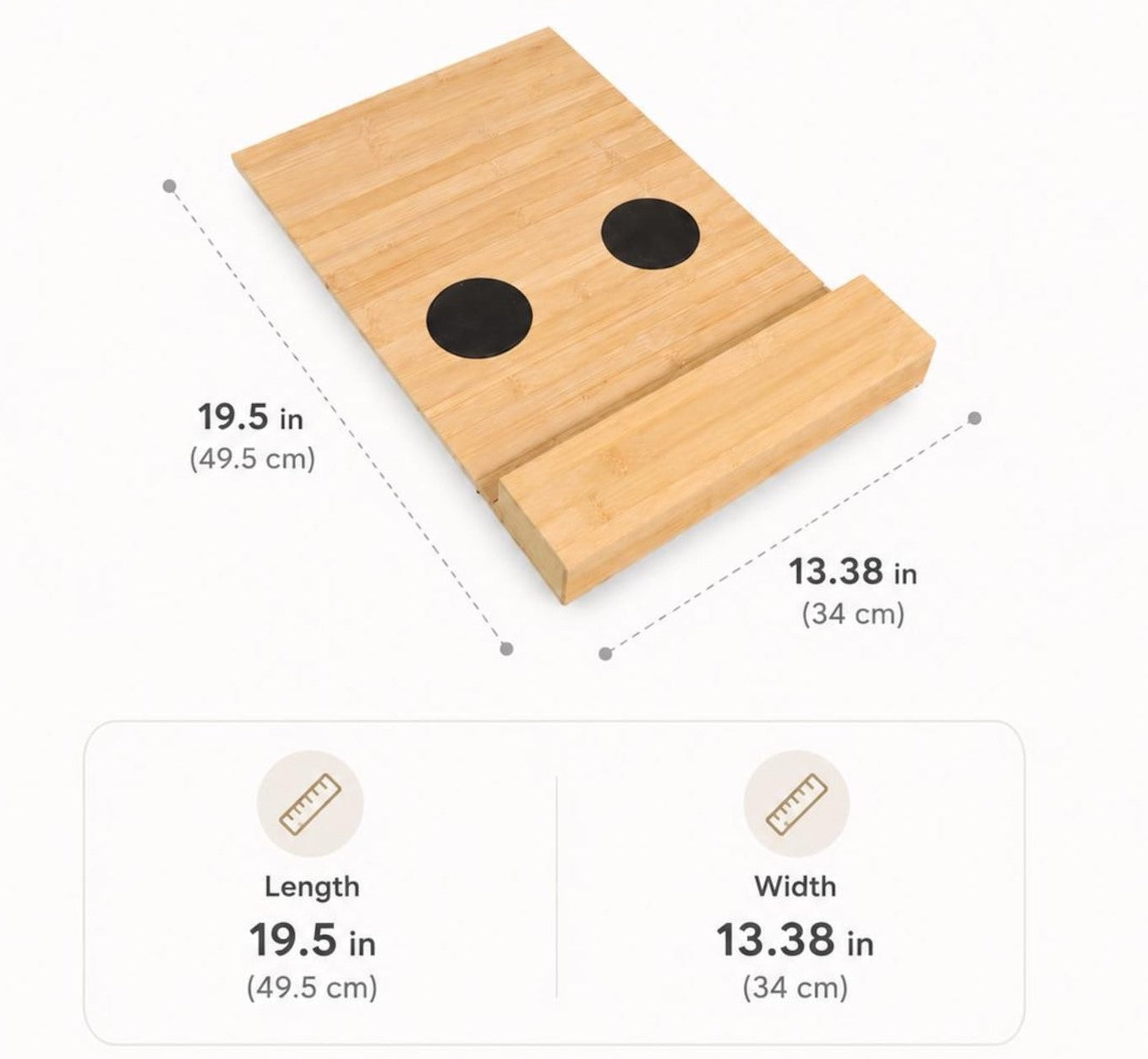 Table d'Accoudoir de Canapé en Bois