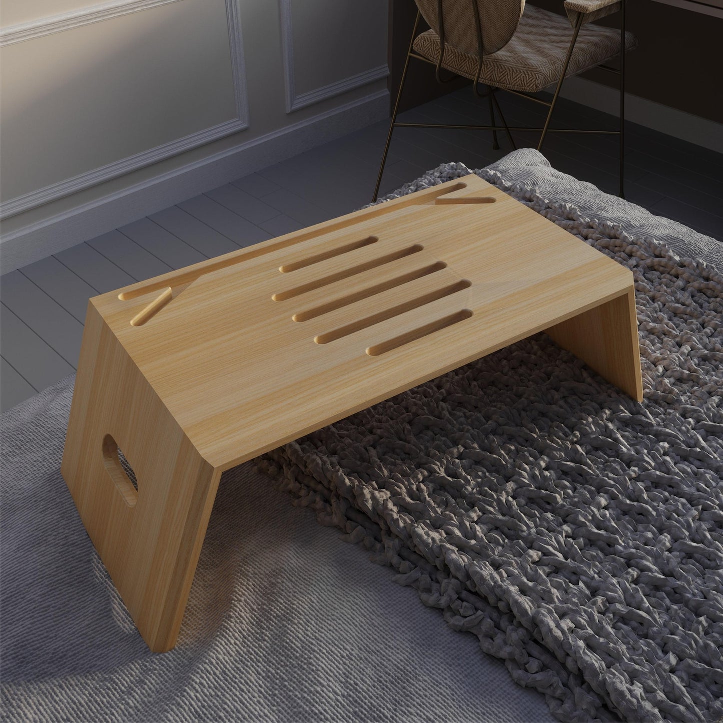 Table de Lit Pliante avec Support pour Ordinateur