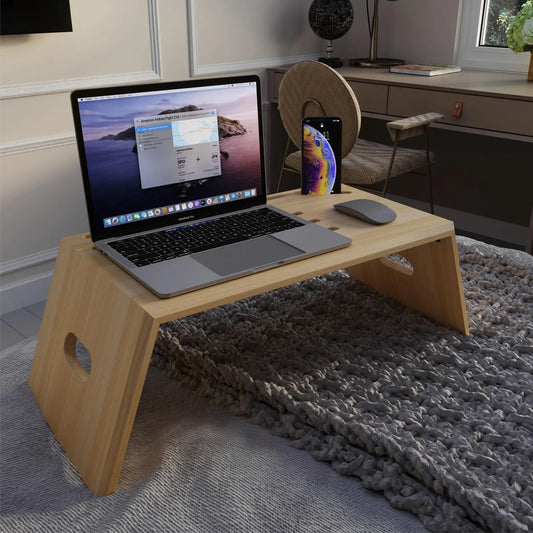 Table de Lit Pliante avec Support pour Ordinateur